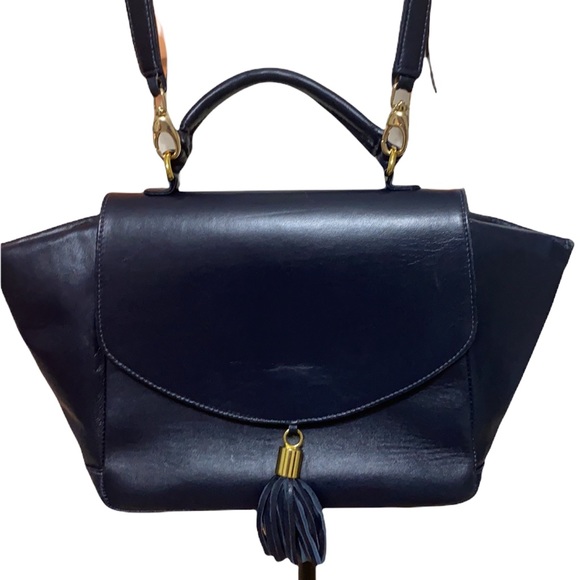 Onna Ehrlich navy blue handbag made in the USA - Picture 3 of 10